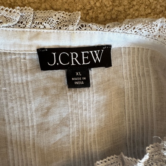 J. Crew Soft Blue Puff Sleeve Top XL - Picture 6 of 7